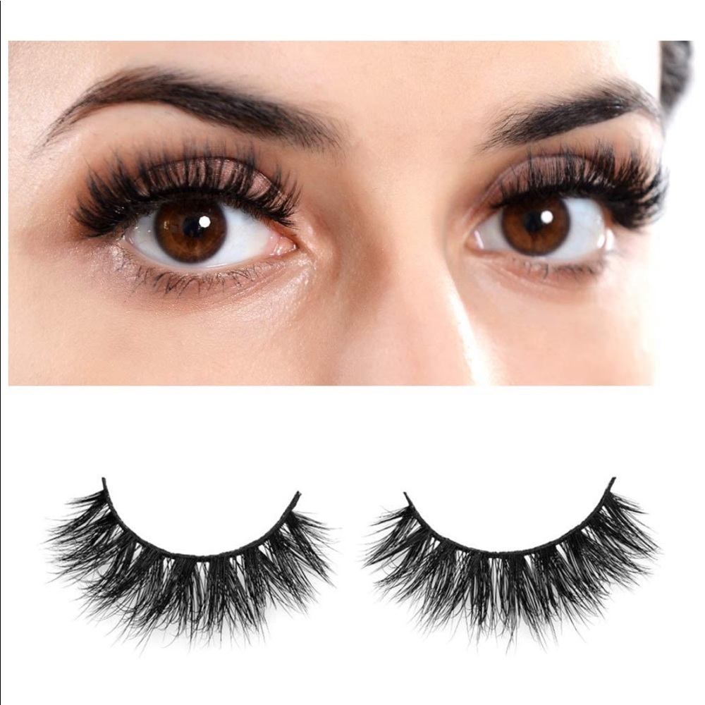 NWT 3D Mink Fur Fake Eyelashes Reusable in box